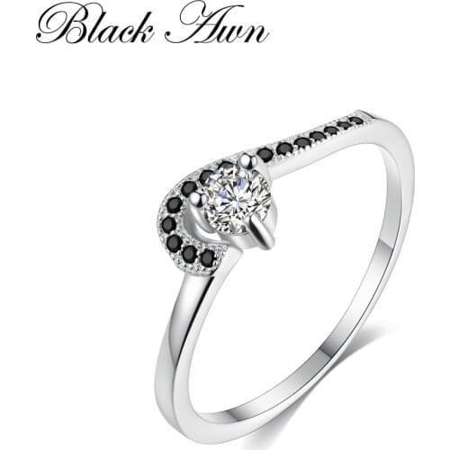 Cute Anillos Mujer Classic Genuine 100% 925 Sterling Silver Jewelry Wedding Rings for Women Bague Femme Ring Bijoux Bague C039