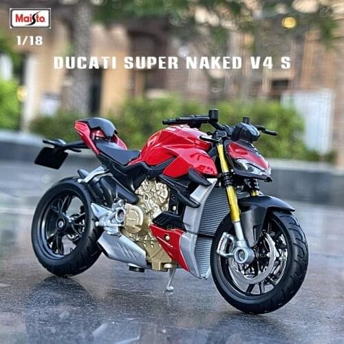 Maisto 1:18 Ducati Super Naked V4 S Kawasaki Moto Car Original Authorized Simulation Alloy Motorcycle Model Toy Car Collecting