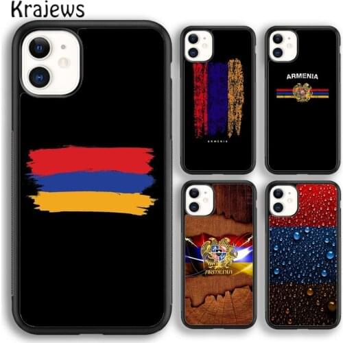 Krajews Armenia flag Soft Phone Case Cover For iPhone 5 SE 6s 7 8 plus X XR XS 11 12 pro max Samsung Galaxy S8 S9 S10