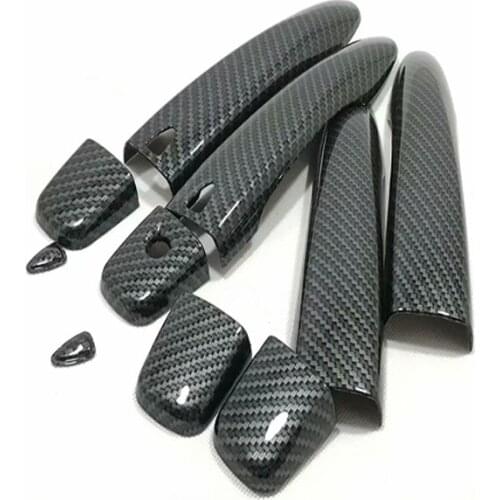 For Nissan Qashqai J11 2016 2017 2018 2019 Door Handle Cover Trim with Smart Key Hole General Exterior Accessories ABS Carbon