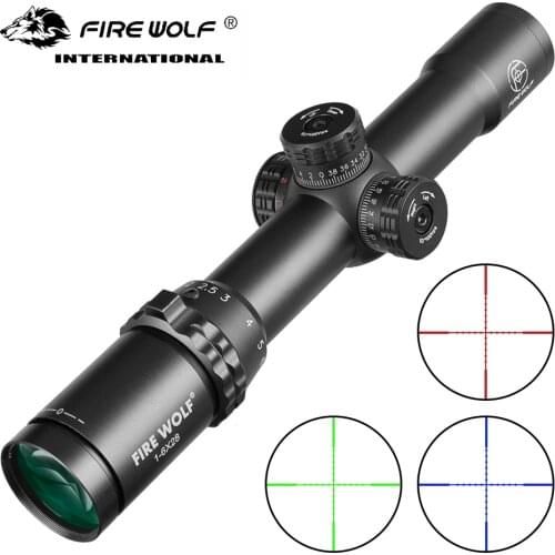 Hunting 1-6X28 HD Riflescope RGB Cross Reticle Rifle Sight Scope Sniper Hunting Scopes Tactical Rifle Scope Airsoft Air Guns