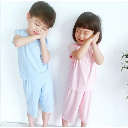 Boneless pajamas infants summer female male modal take household air conditioning