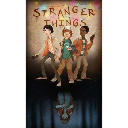 Full Square Round Drill Diamond Painting Stranger Things Poster TV Cross Stitch 5D DIY Diamond Embroidery Home Decor WG1115
