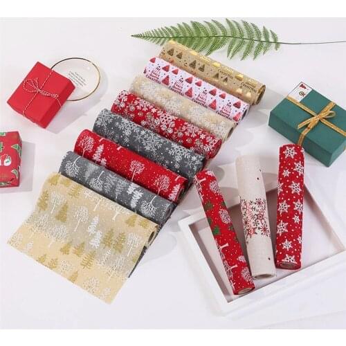 Merry Christmas Runner Snowflake Snowman Mat Tablecloth Long Table Runner Christmas Cloth 275CM Home Party Christmas Decor