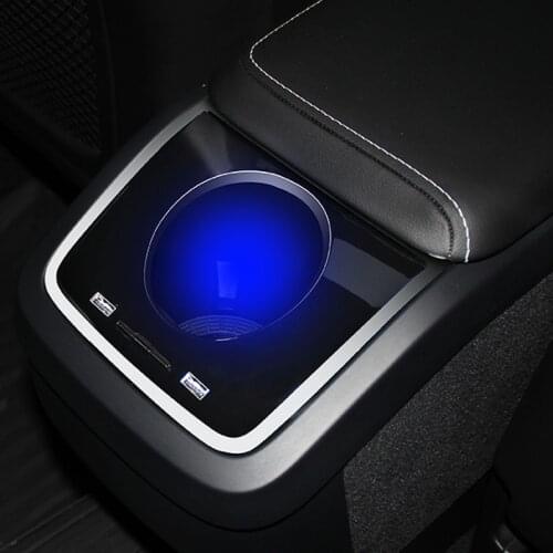 Special Water Cup Holder Modification Rear Drain Water Cup Position Dual USB For Volvo XC60 XC90 V60 S60 2018 2019 2020