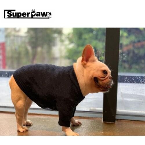 French Bulldog Sweater Clothes Winter Warm Pet Dog Puppy Hoodie Pug Schnauzer Jacket Coat for Small Medium Dogs Jumpsuit AQC37