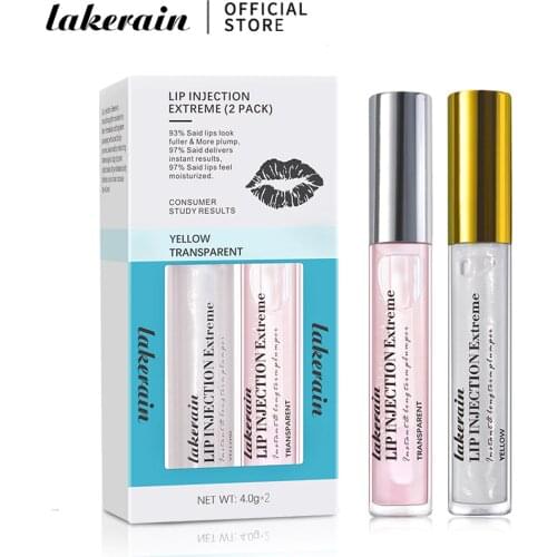 Lakerain Lip Care Serum Lip Plumper Gloss Increase Lip Elasticity Reduce Fine Lines Moisturizing Clear Lip Gloss Oil Sexy Plump