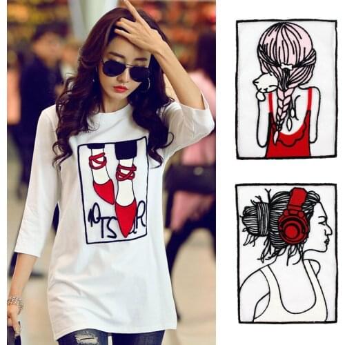 High quality kiss/girl/shoes Towel embroidery patch applique for DIY clothing accessory patch 1 order= 3pcs(Mixed purchases)