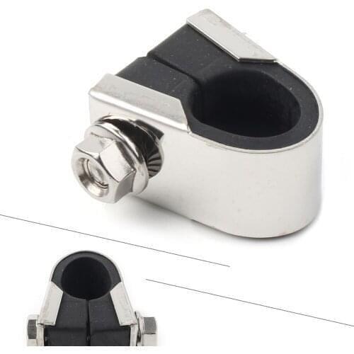 Motorbike Speedo Clamp Gauge Mount Bracket Rubber Universal for Motorbikes with 7/8" 1" Handlebar Mounting Bracket Chrome