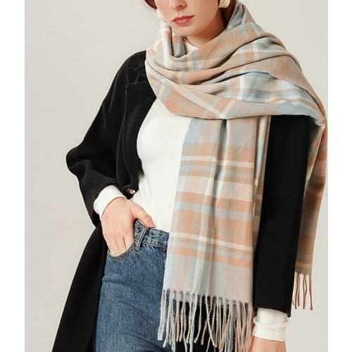 Women Scarf Female College Simple Imitation Cashmere Scarf Female Autumn Winter 2021 New Knitted Warm Shawls women