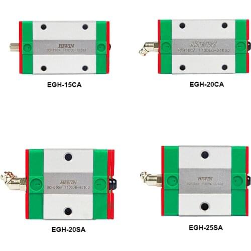 1pcs 100% original HIWIN EGH15CA EGH20CA EGH25CA slider block EGR15 EGR20 EGR25 linear guide rail CNC router Co2 Laser Carriage