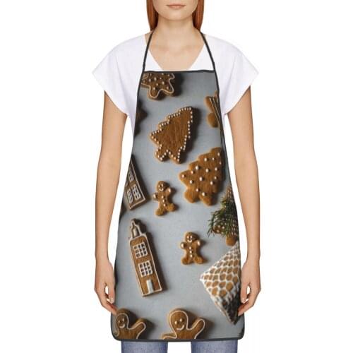 Candy (2) Kitchen oil resistant wreath Beef kitchen apron baking accessories for Women 72*52cm