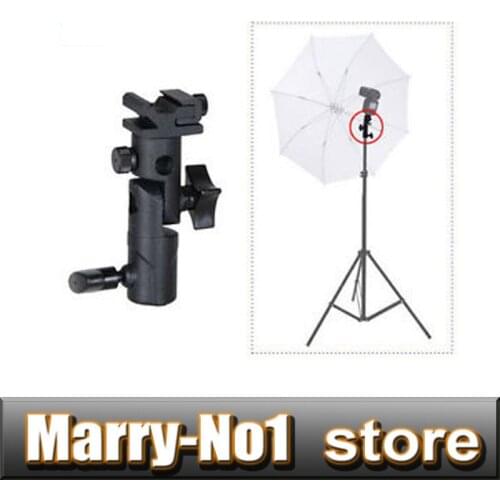 3 in 1 Camera E Type Flash Shoe Umbrella Holder Mount Light Stand Bracket Swivel For flashes or video LED light