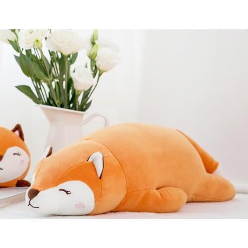 45cm Cute Fluffy Fat Fox Plush Toys Stuffed Soft Animal Dolls Cartoon Lovely Pillow for Kids Girlfriend Children Christmas Gifts