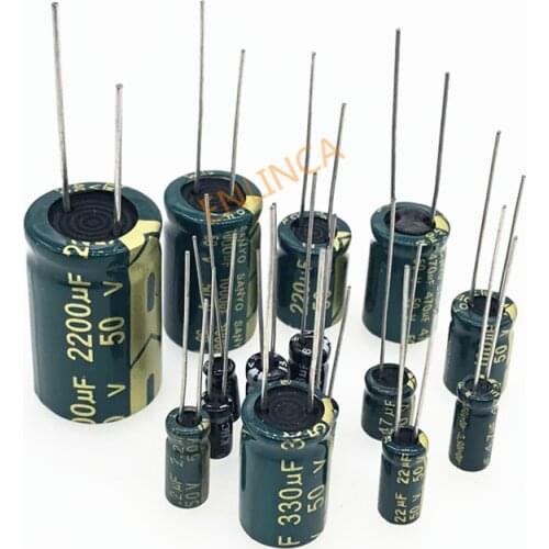 2PCS 10V 16V 25V 35V 50V 400V High Frequency Low ESR Aluminum Electrolytic Capacitor 100UF 220UF 330UF 470UF 680UF 1000UF 1500UF