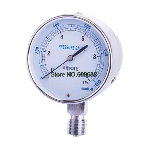 YE-75 Capsule Pressure Gauge Overpressure Type 10KPA 15KPA 20KPA 30KPA 50KPA YE75