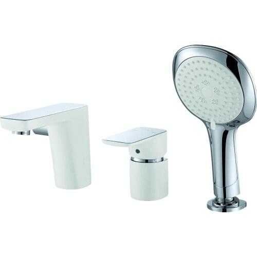 DK White Bath Mixers