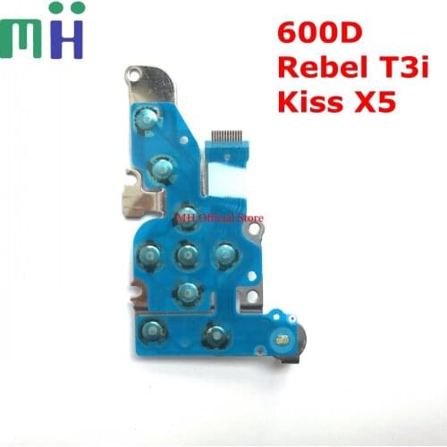 Second-hand For Canon 600D / EOS Rebel T3i / Kiss X5 Back Cover Rear Keyboard Key Button Flex Cable Ribbon Driver Board