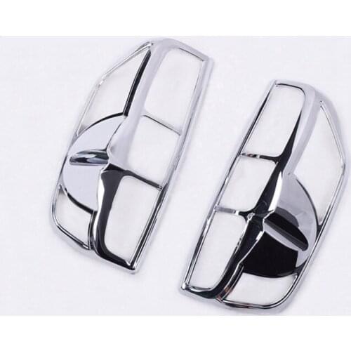 FUNDUOO For Nissan Navara Frontier D40 4 Door 2005-2013 New Chrome Taillight Cover Trim Sticker Car Accessories Styling Decal