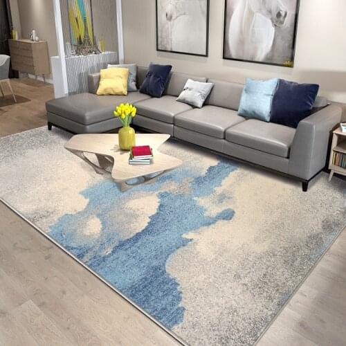 Mediterranean Living Room Carpet Home Decoration Carpet Bedroom Sofa Foot Pad Study Thickened Polypropylene Floor Mats