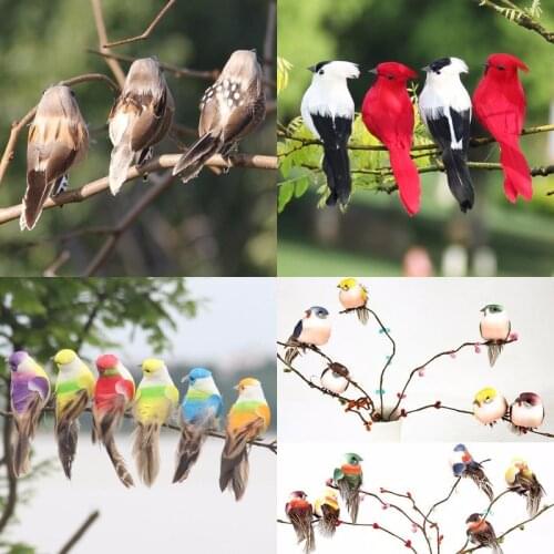Creative Foam Feather Artificial Parrots Imitation Bird Model Home Outdoors Garden Wedding Decoration Ornament DIY Party Use