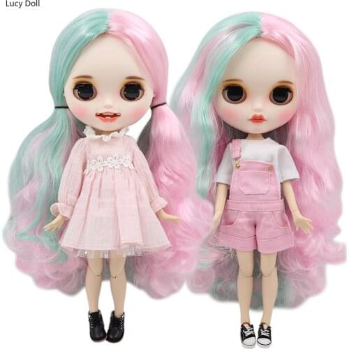 ICY Factorty Blythee Doll 1/6 Bjd White Skin Joint Body, New Matte Face Open Mouth With Teeth Carved Lips , 30cm BL1017/4006