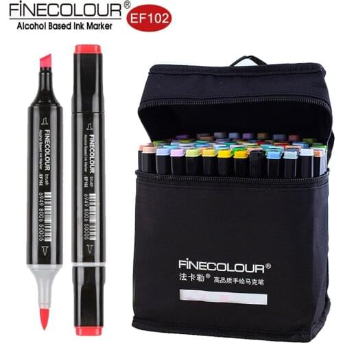 FINECOLOUR EF102 Double Head Professional Art Markers Sketching Coloring Fashion Architecture Interior Manga Interior Designing