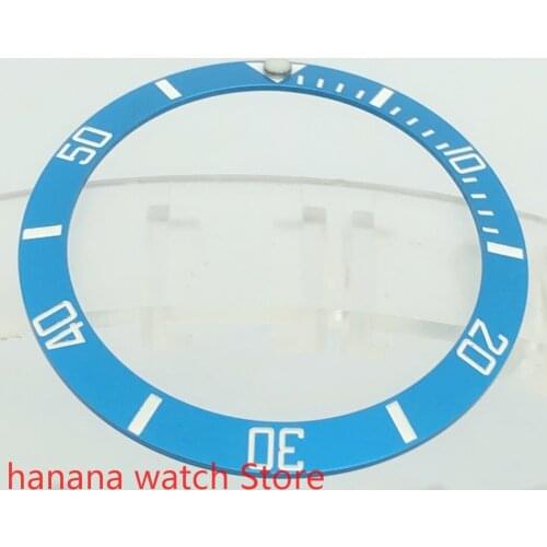 Brand new high quality 38mm pearl rotating watch bezel sea blue suitable for self-winding 40mm case mens watch