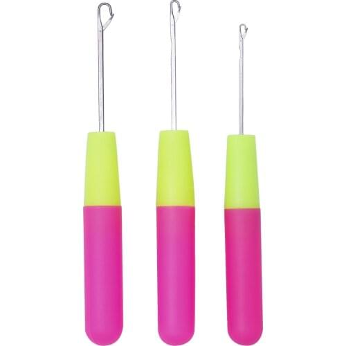 3PCS Crochet Hooks Knitting Needles Set Latch Crochet Hooks Carpets Making Repair Craft Sewing Tools Hook