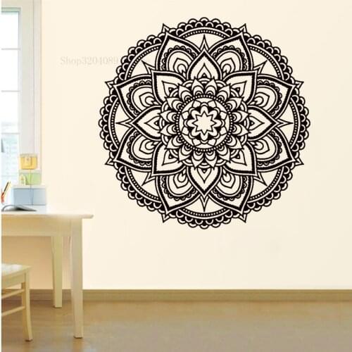 New Mandala Wall Stickers Vinyl Creative Home Decor For Living Room Art Bohemian Decals Meditation Yoga Decal Mural CN216