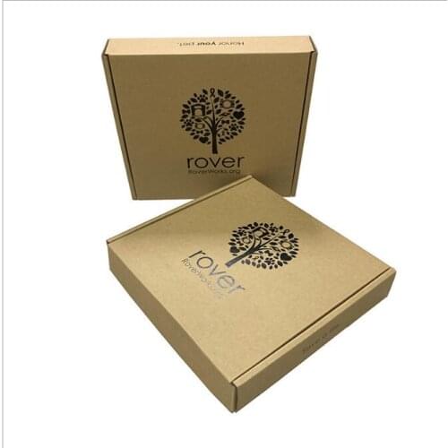 Wholesale 1000pcs Custom printed mailer box, recycled kraft folding box, corrugated shipping box printed logo gift clothing box