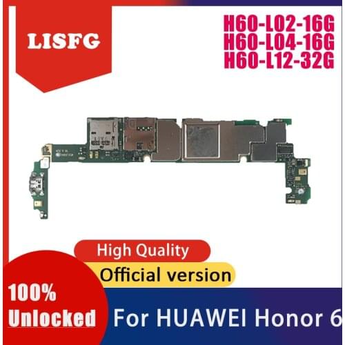 Original Unlocked H60-L02-16G H60-L04-16G H60-L12-32G Motherboard For Huawei Honor 6 Logic Main Board with Full chips