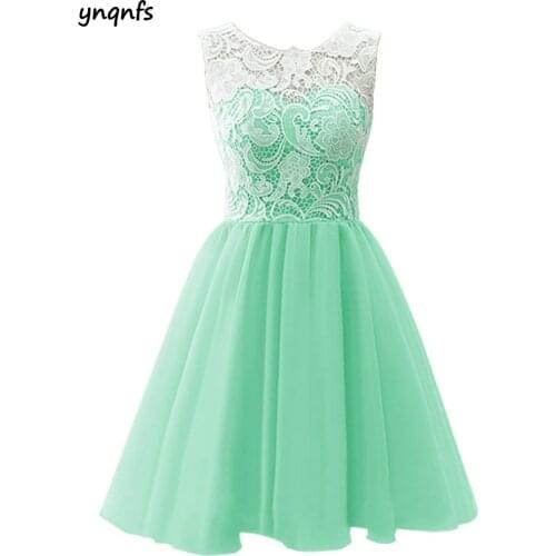 Ynqnfs Boutique Wedding Party Dress Multi Color Bridesmaid Mint/Yellow/Grey