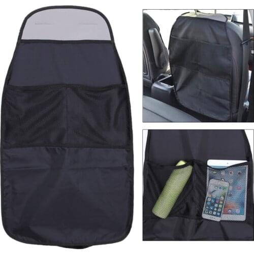 Universal Car Seat Back Organizer Storage Bag Waterproof Scuff Dirt Protector Cover For Child Baby Kid Anti Kick Mat Pad