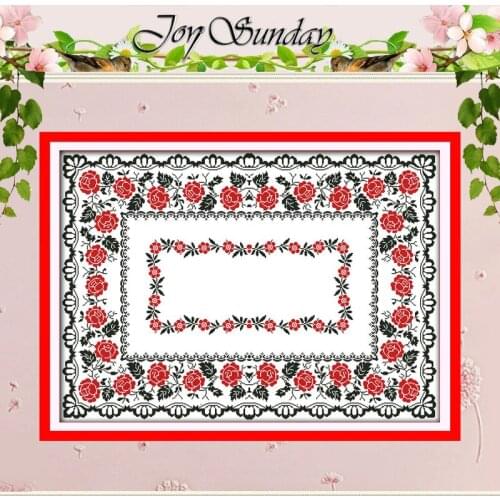Rose Tablecloth Patterns Counted Cross Stitch 11CT 14CT Cross Stitch Sets Chinese Cross-stitch Kits Embroidery Needlework