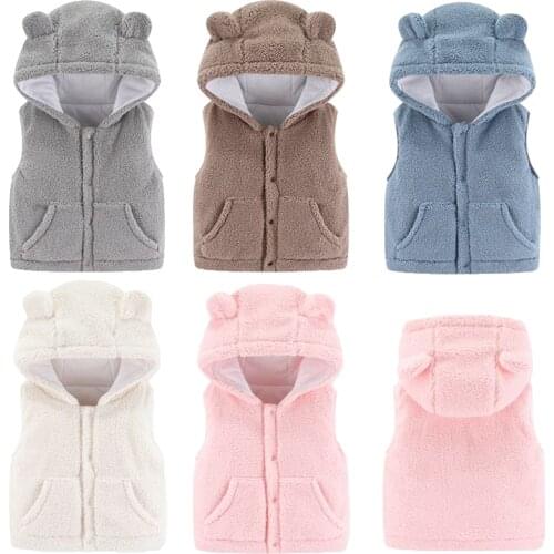 Winter Kids Vest for Toddler Baby Girl Print Clothes Cotton Fleece Jackets Child Boy Sleeveless Coat Waistcoat Clothing 1 2 5 6Y