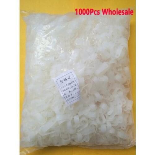 1000pcs Nylon White Black 16mm 5/8" Wire Cable Hose P Type R Clamp Clips Clip C= 3.3 5.2 5.3 8.4 10.4 13.2 16.2 19.2 25 30mm