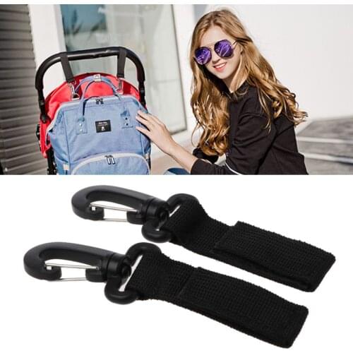 2pcs/Set Stroller Hooks Wheelchair Stroller Pram Carriage Bag Hanger Hook Baby Strollers Shopping Bag Clip JAN-30