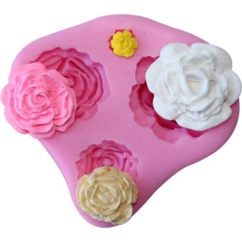 3D Rose Flower Silicone Cake Mold Fondant Soap Jelly Mousse Chocolate Dessert Decorator Baking Tool Moulds Reusable
