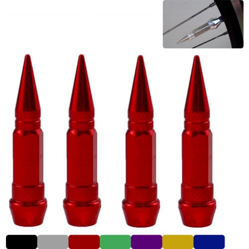 4Pcs/Set Spike Shape Auto Bicycle Tire Valve Cap Valve Stem Caps Wheel Rims Lug Nuts-60mm