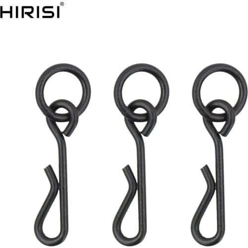 50 x Carp Fishing Quick Change Swivels Snaps Speed Link with Ring End Tackle