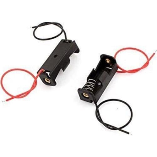 6PCS 23A /A23 Battery 12V Clip Holder Box Case Black Plastic Batteries Box Holder Container With Wire Lead Pin Drop Shipping