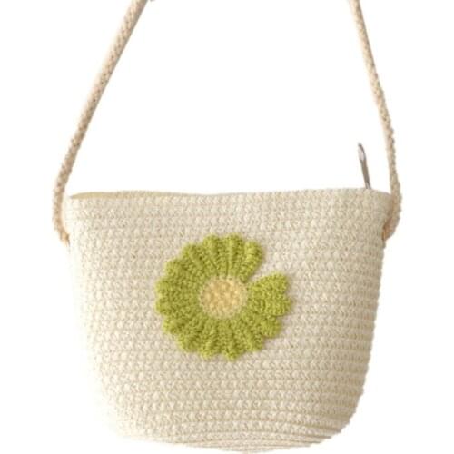 Promotion Gift Samll Cute Straw Shoulder Bag and Handbags for Girls Princess All-match Coin Purse Hand-woven Mini Bag Summer new