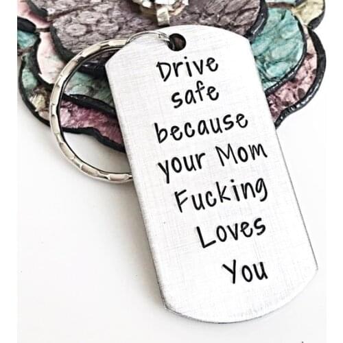 Keychain for Daughter, New Driver Keychain, Keychain To Son From Mother, Drive Safe Keychain, New Driver Gift, Fun Mom Gift