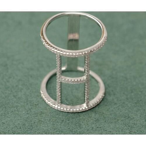 Amorita boutique 925 Full drill letter H design fashion ring