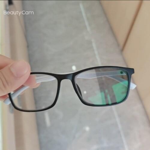 Photochromic Myopia Eyeglasses Negative Ion Eyewear Frame Rectangular Unisex Color Change Glasses Nearsighted Spectacle