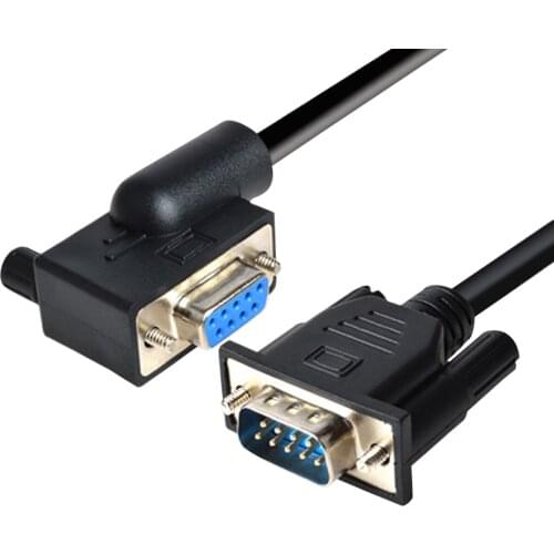 DB9 parallel cable male to female left right angled computer extension cable panel mount cable 5ft for pos scanner modem etc
