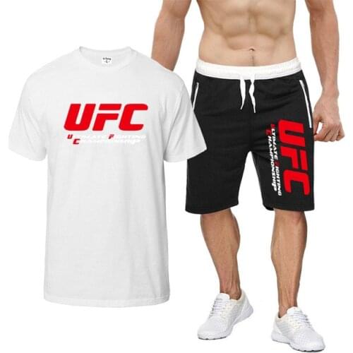 2021 New Pocket Zip Set 2 Pieces Men Sets Male Men Clothing Sportswear Set Fitness Summer Print Men Shorts T shirt Mens Suit