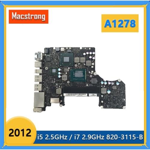 Tested Original A1278 Motherboard for MacBook Pro 2012 13" A1278 Logic Board i5 2.5GHz / i7 2.9GHz MD101 MD102 820-3115-B