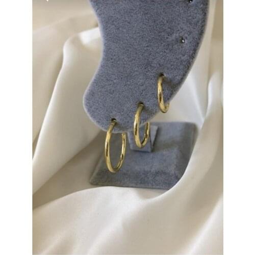 2021 fashion Women 'S Gold Color Ring Earrings 3'lü elegant design womens earrings gold yellow allergy does not make quality delicate special coating